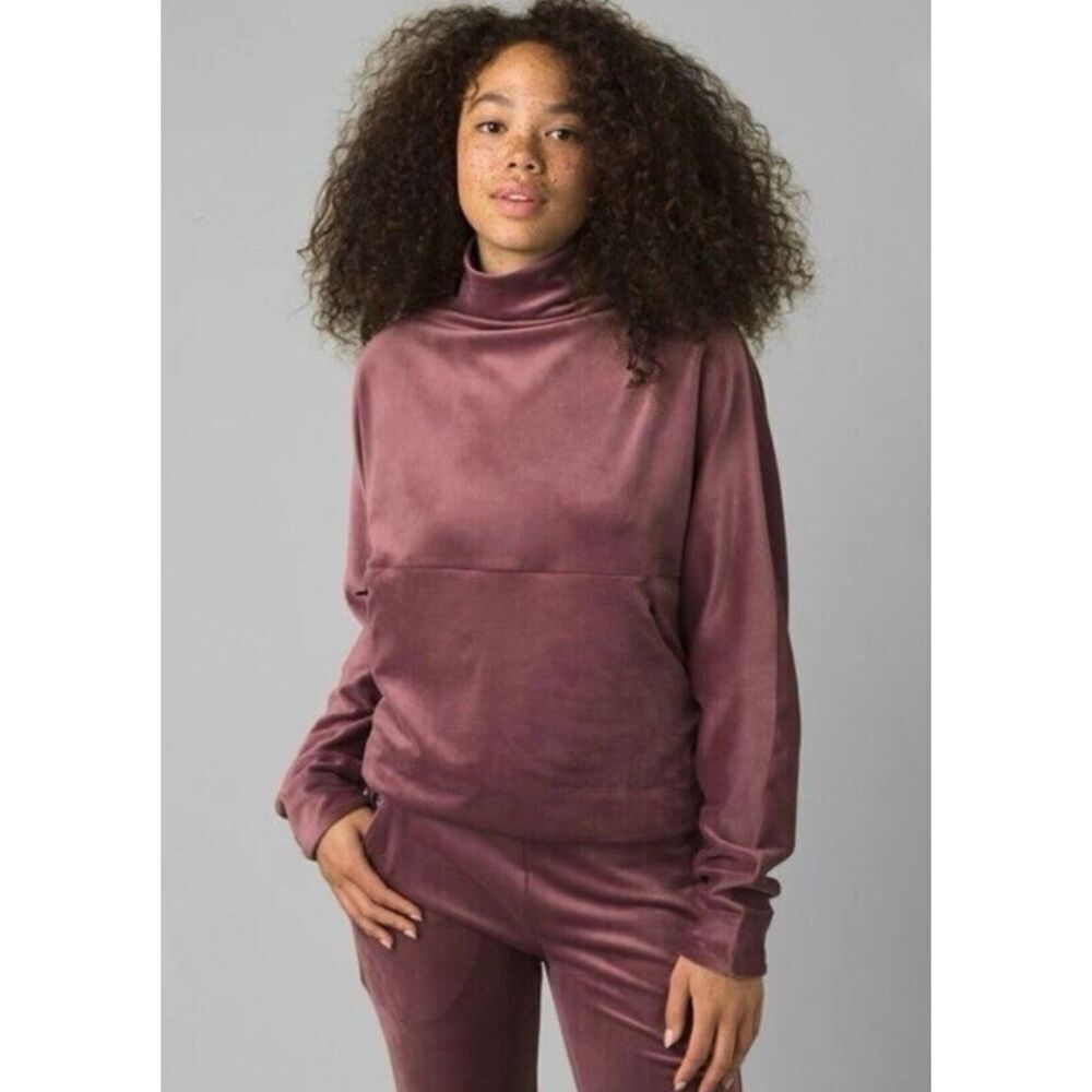 Prana Velour Phoenix Pullover Top Sweatshirt